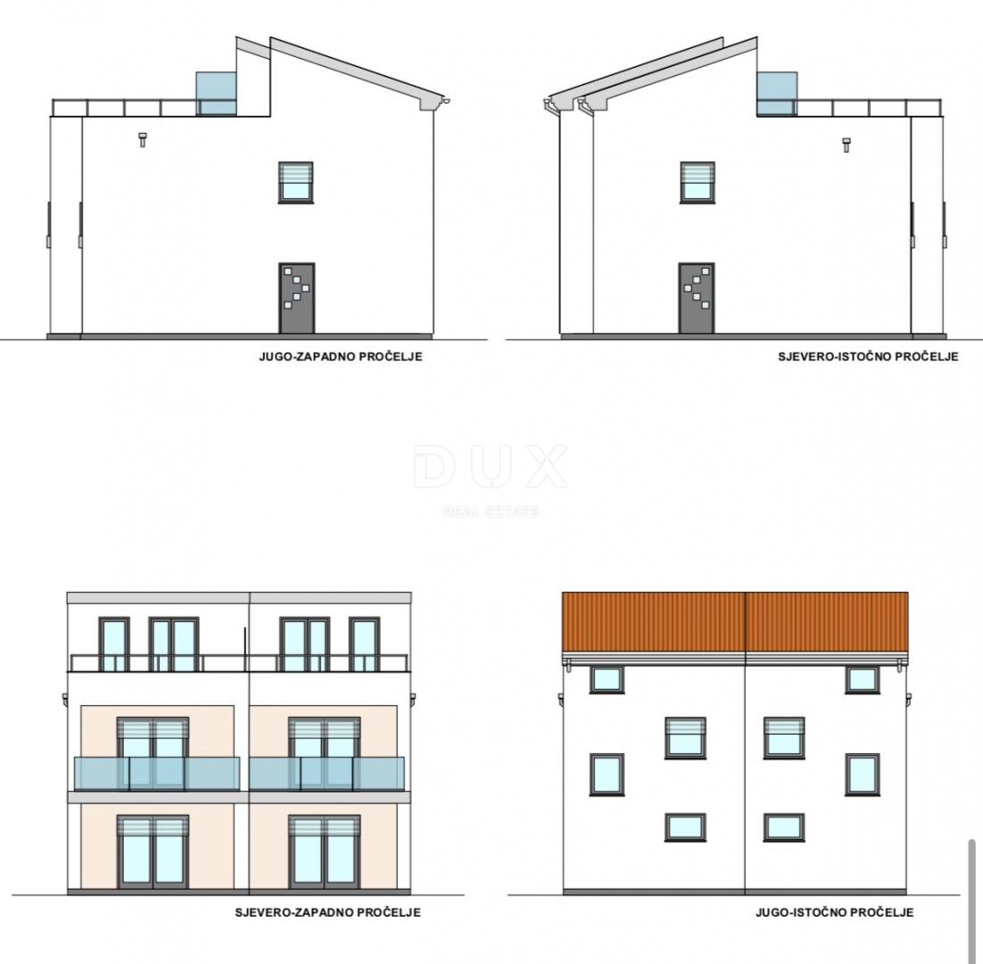 ZADAR, PRIVLAKA - Appartamento su tre piani con vista mare. Nuova costruzione!