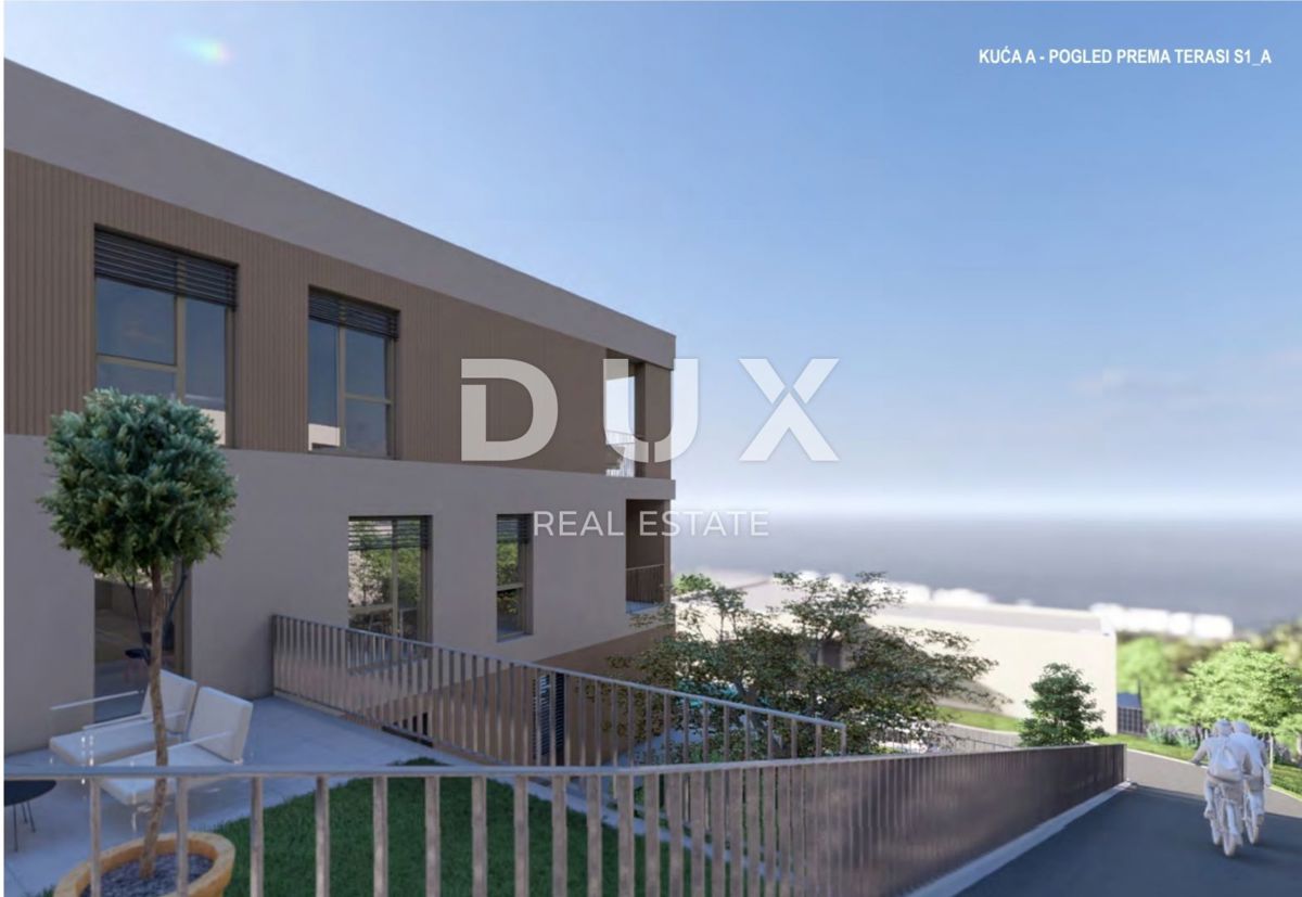 RIJEKA, KOSTRENA - appartamento esclusivo 141,72m2 nuova costruzione con splendida vista mare + giardino 59,94m2 - S1-A