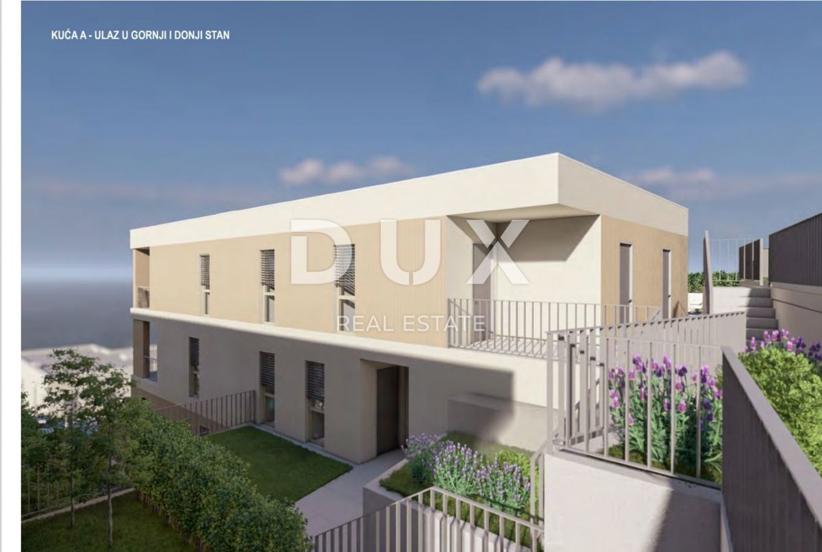 RIJEKA, KOSTRENA - appartamento esclusivo 141,72m2 nuova costruzione con splendida vista mare + giardino 59,94m2 - S1-A