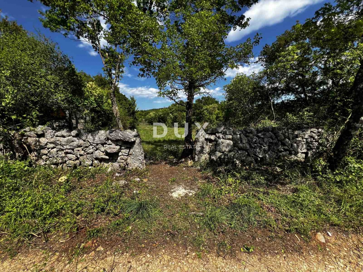 ISOLA DI KRK, GARICA - Terreno agricolo edificabile, configurazione pianeggiante, ideale per una villa di lusso con piscina