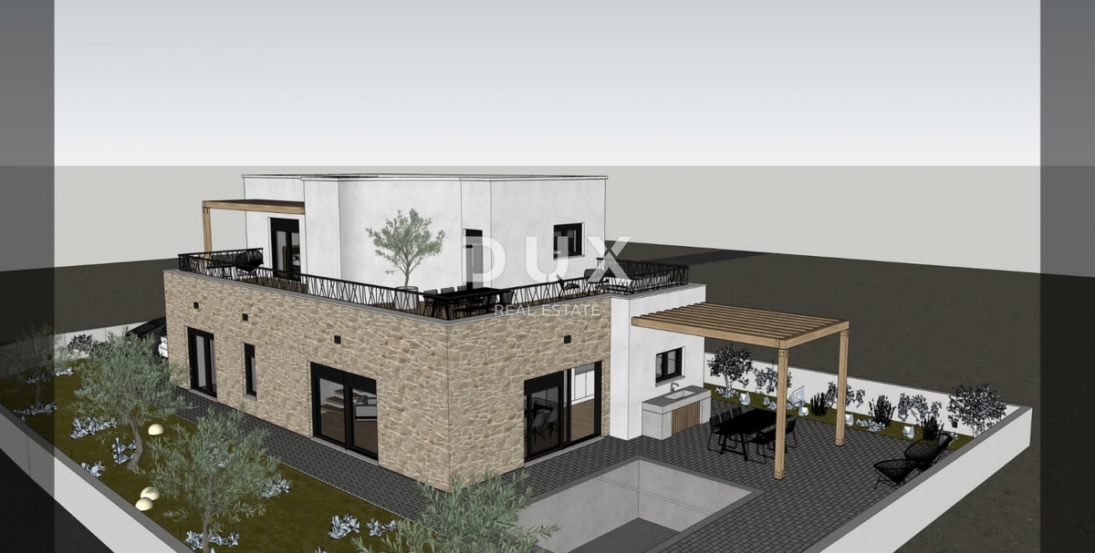 ŠIBENIK, VODICE – Villa moderna indipendente con piscina in costruzione