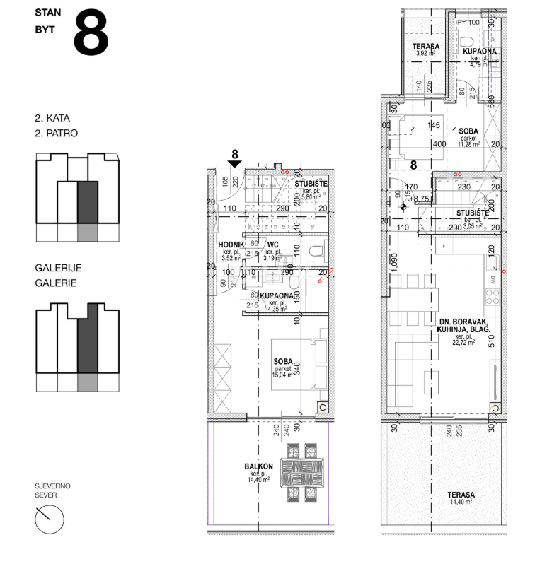 ISOLA DI PAG, POVLJANA - OCCASIONE! Appartamento di nuova costruzione al 2° piano S8