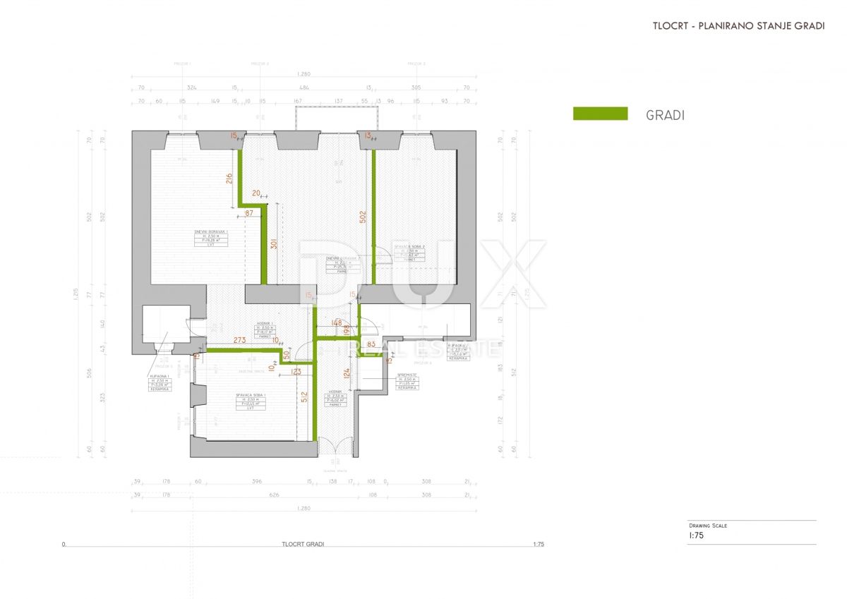 FIUME, CENTRO - Appartamento padronale con progetto per 2 unità abitative! Investimento in posizione esclusiva!