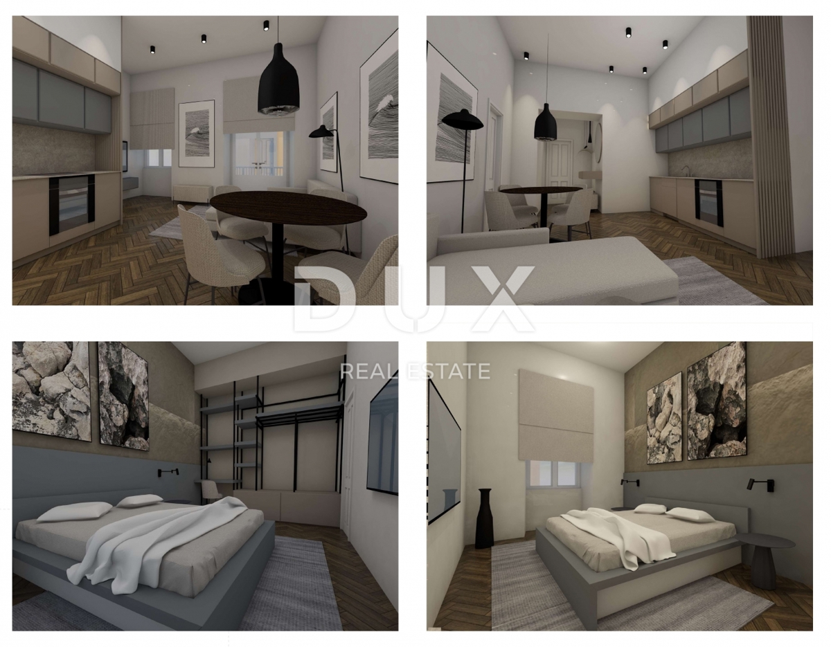 FIUME, CENTRO - Appartamento padronale con progetto per 2 unità abitative! Investimento in posizione esclusiva!