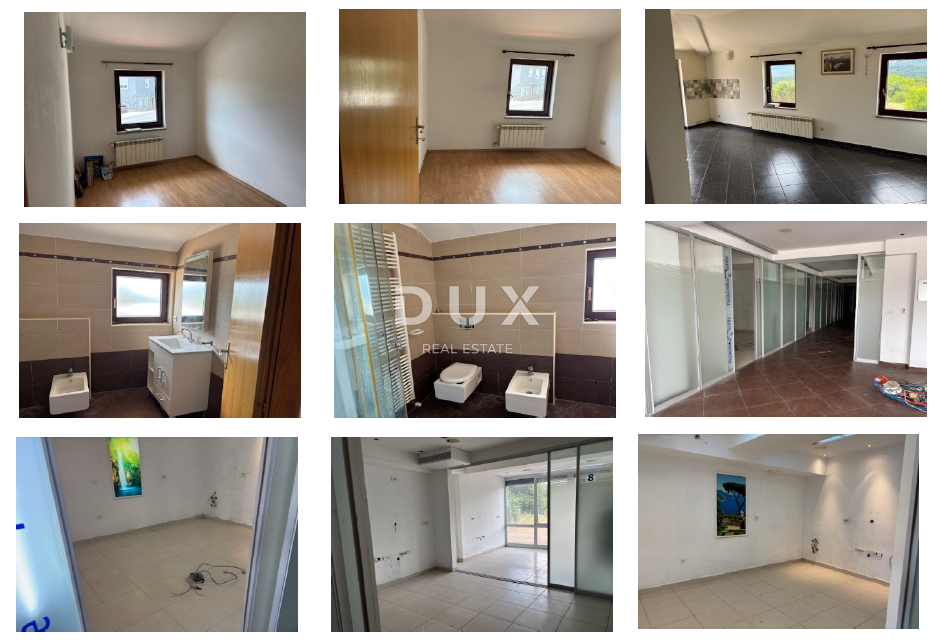 MATULJI, ŠAPJANE - casa indipendente (edificio commerciale 780 m2) + 3.484 m2 di giardino! OCCASIONE!