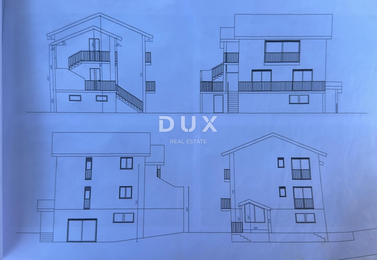 GORSKI KOTAR, VRBOVSKO, SEVERIN IN VENDITA - Progetto di 3 case, costruzione iniziata, prezzo ridotto, opportunità per investitori