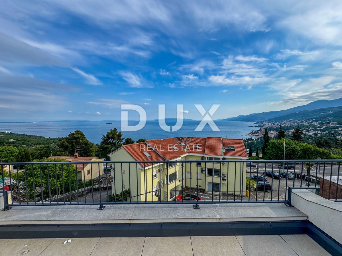 OPATIJA, PAVLOVAC - appartamento su due piani 145m2 con terrazza sul tetto in un nuovo edificio, vicino a Opatija, vista mare