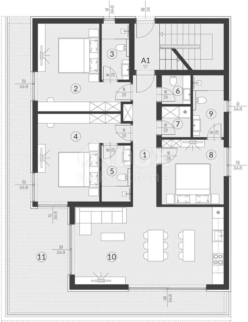 ISTRIA, MEDULINO - 3BR+DB appartamento di lusso al piano terra con giardino A1