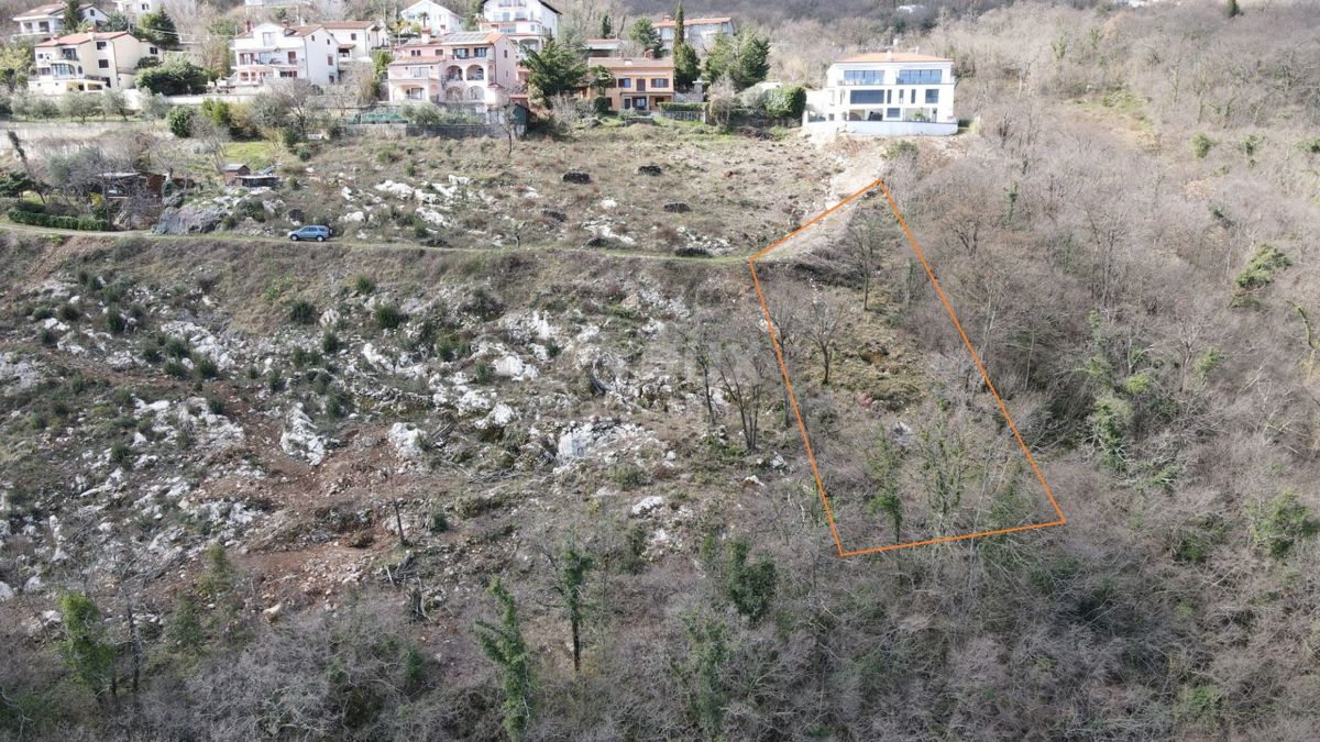 OPATIJA, KOLAVIĆI - edificio. terreno, 1017 mq, VISTA MARE PANORAMICA!!!