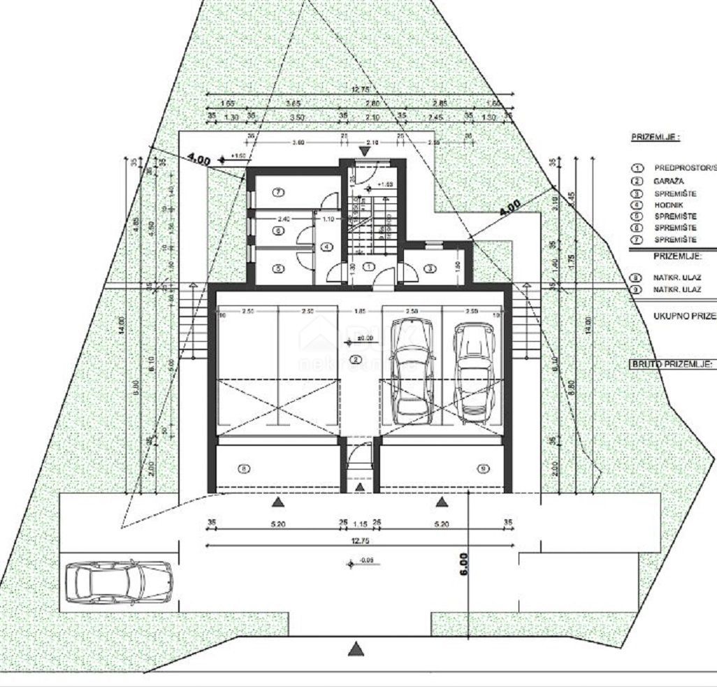 OPATIJA, IKA - terreno con permesso di costruzione nella zona M3, per un edificio con garage, terrazze e vista sul mare