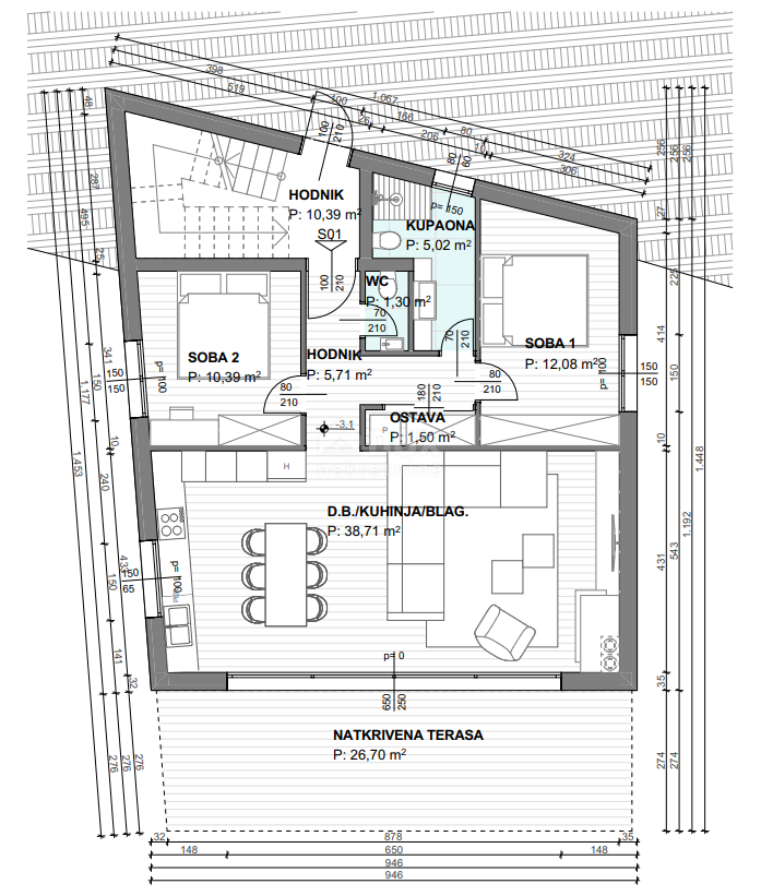 Appartamento Krk, 74m2