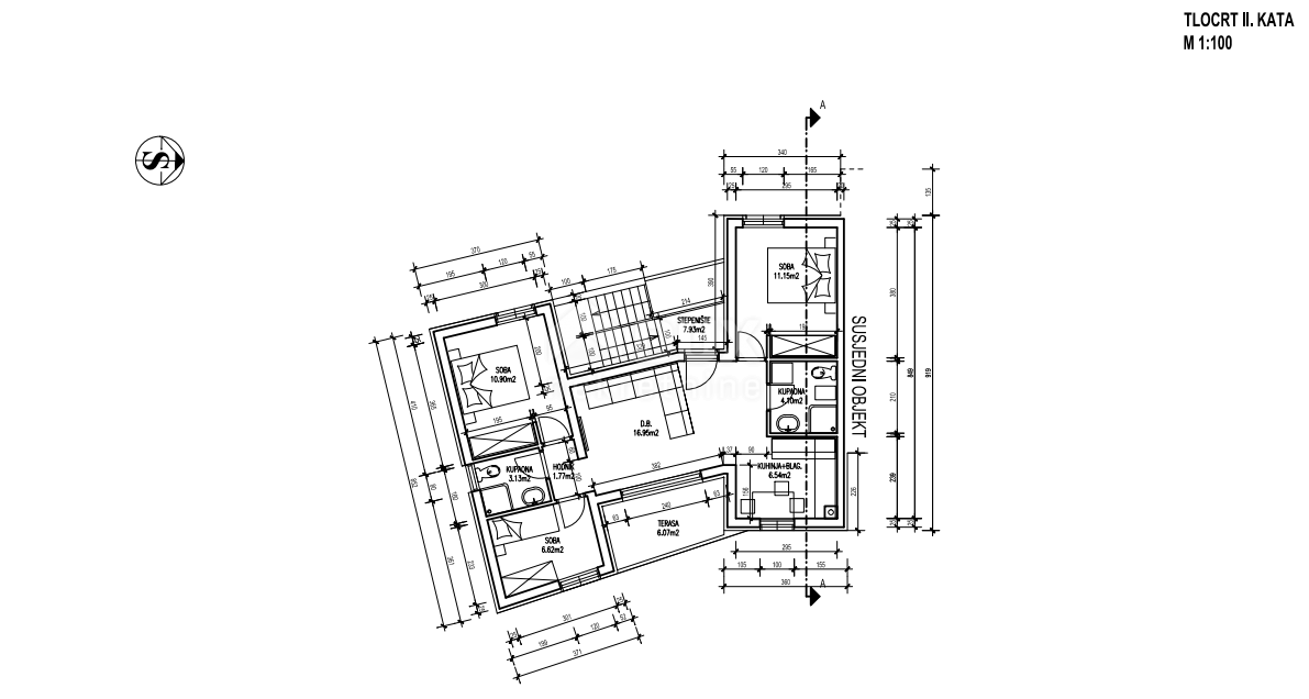 ISOLA DI KRK, ČIŽIĆI - Nuova costruzione I - Appartamento 3 camere da letto + bagno al 2° piano