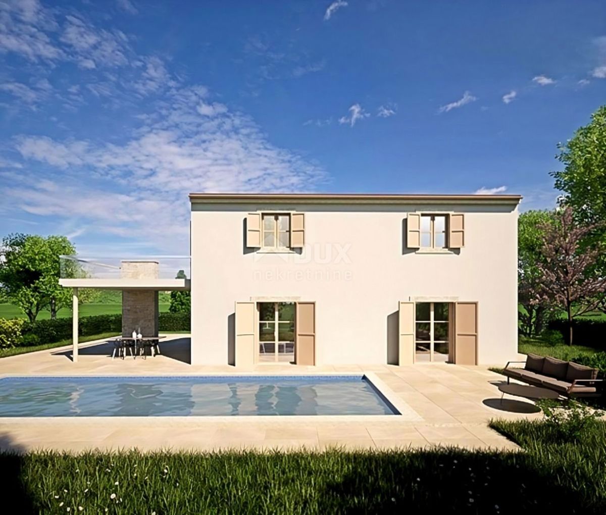 ISTRIA, VIŠNJAN - Casa con piscina e vista mare