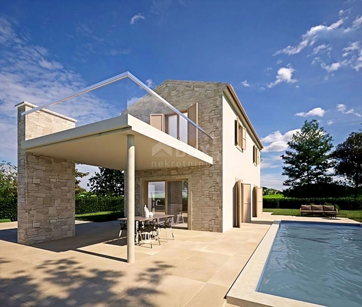 ISTRIA, VIŠNJAN - Casa con piscina e vista mare