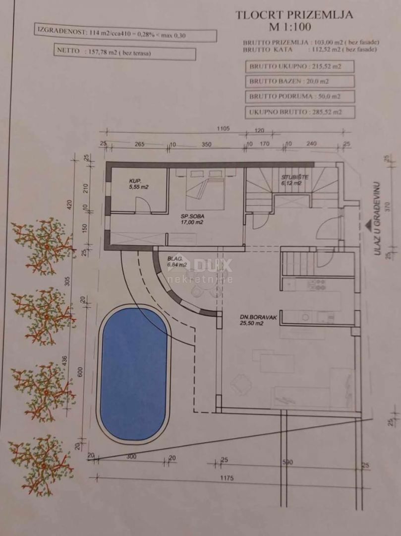 OPATIJA, MATULJI - casa in costruzione 230m2 + dintorni 400m2