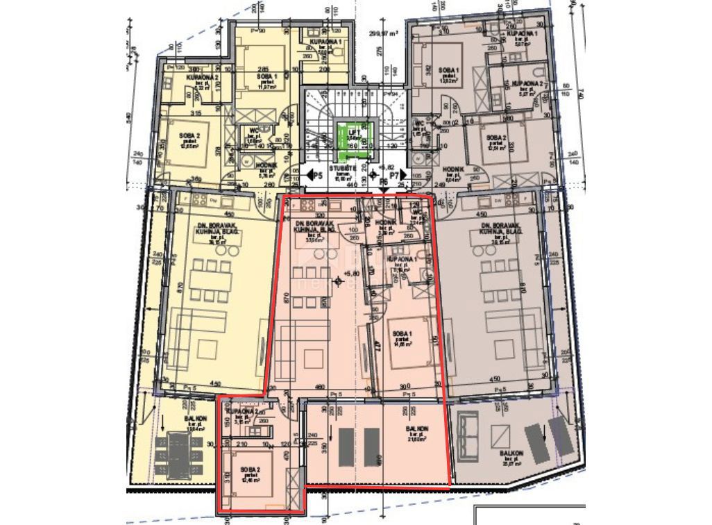 OPATIJA, CENTRO - lussuoso appartamento in un nuovo edificio con vista mare, piscina in comune, garage