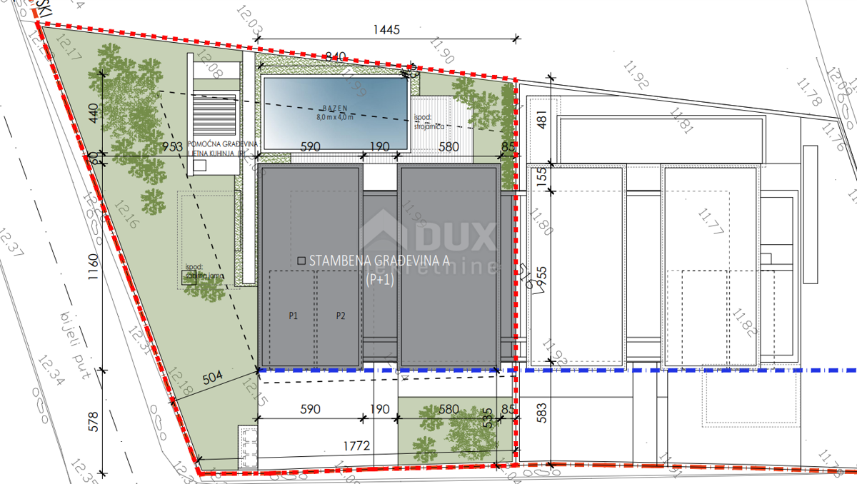 ZADAR, ZATON - Villa bifamiliare di lusso con piscina riscaldata, sauna e palestra! Nuova costruzione! A1