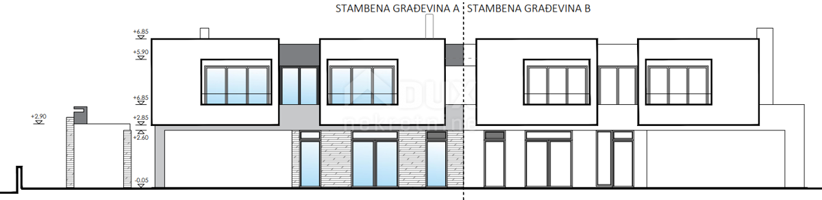 ZADAR, ZATON - Villa bifamiliare di lusso con piscina riscaldata, sauna e palestra! Nuova costruzione! A1