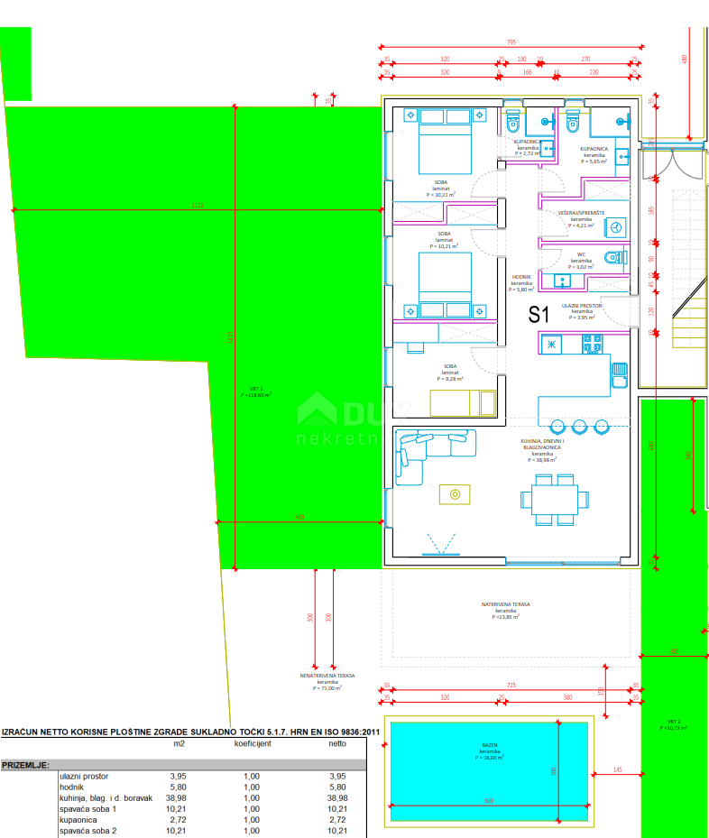 ZADAR, SUKOŠAN - Nuova costruzione! Un appartamento straordinario con la sua piscina e un enorme cortile! S1