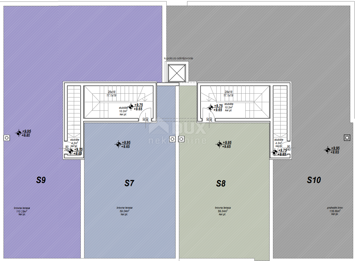ZADAR, PRIVLAKA - Esclusivo attico con spaziosa terrazza sul tetto a 120 metri dal mare con un'incantevole vista sul mare! S9