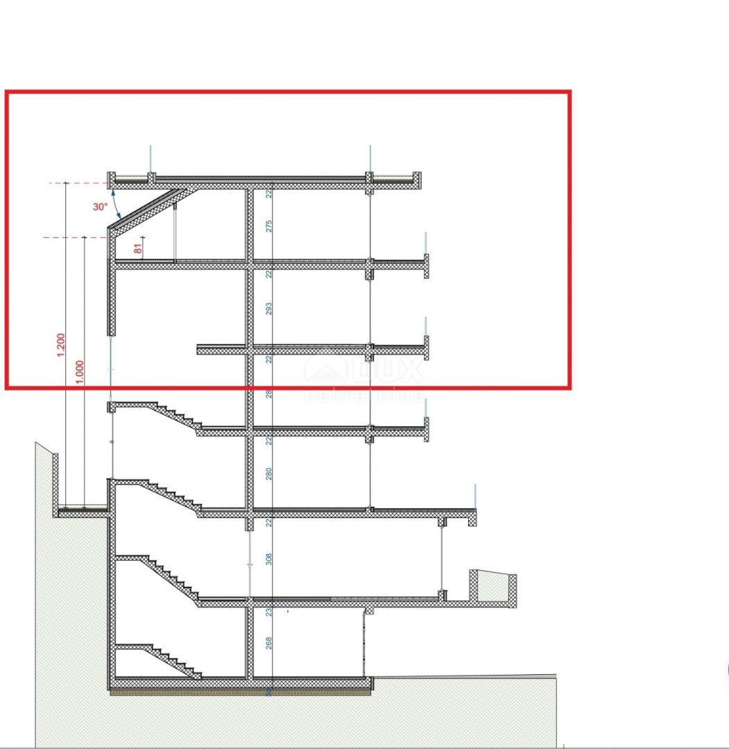 OPATIJA, CENTRO - attico su due piani 543m2 con vista panoramica sul mare e terrazza sul tetto S2