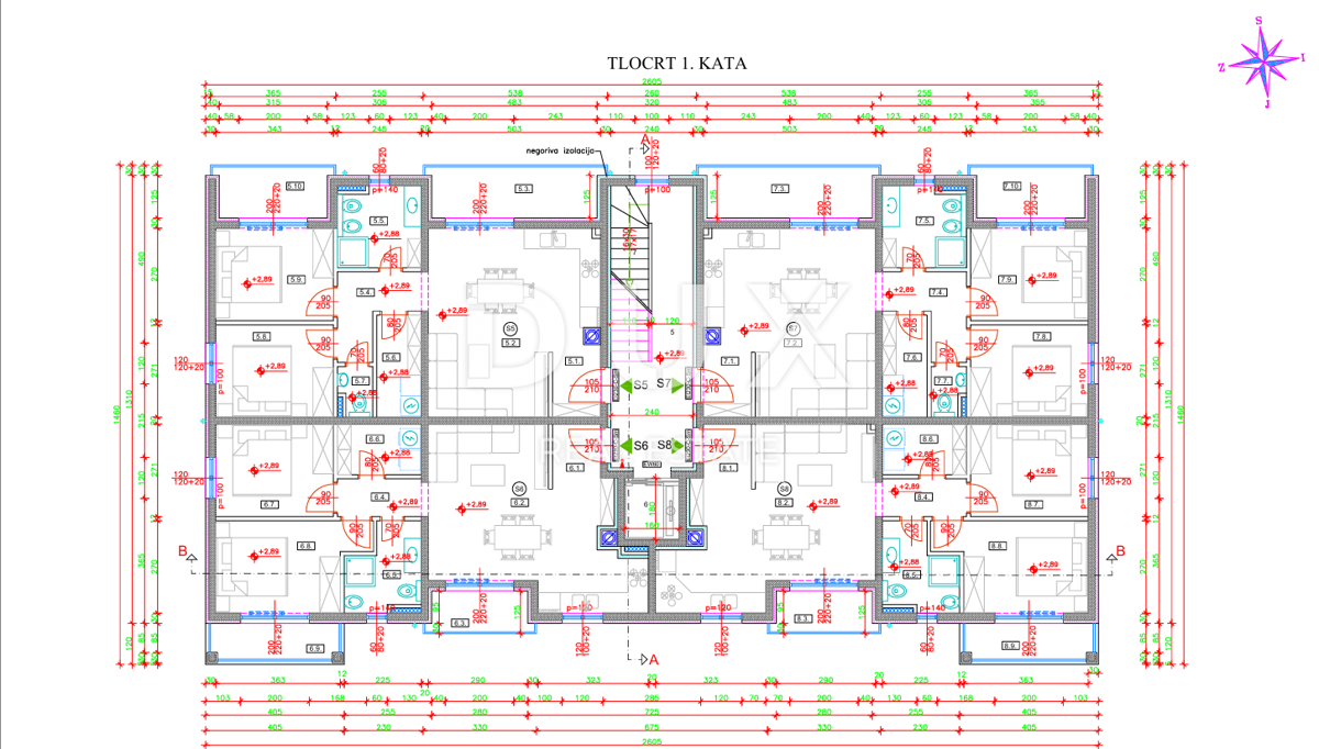 ISTRIA, TAR - 2BR+DB, 70.37M2 NUOVA COSTRUZIONE 1° PIANO