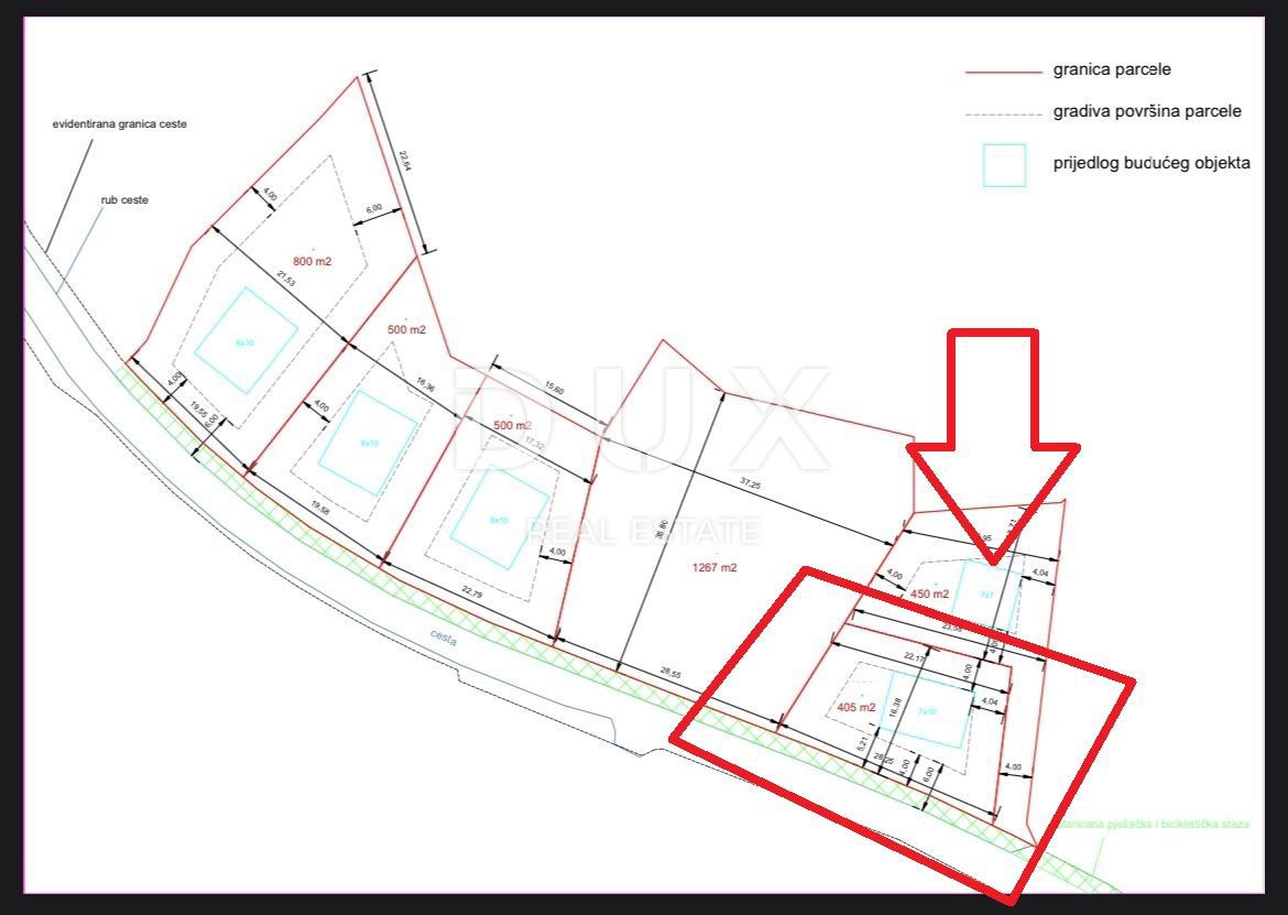 GORSKI KOTAR, LOKVE - attraente terreno di 405m2 per una casa familiare / villa / appartamenti / casa in affitto / casa vacanze 