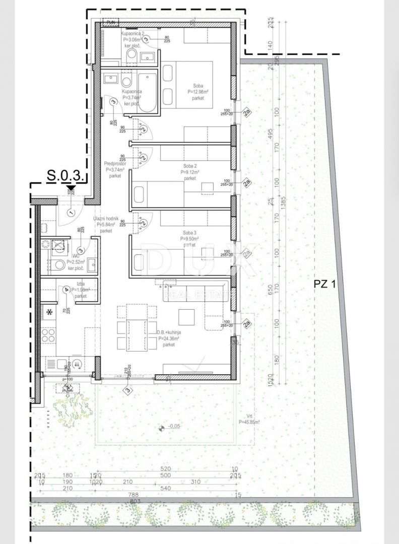 ZAGABRIA, JORDANOVAC - Lussuoso nuovo edificio S.3. 172,35 mq