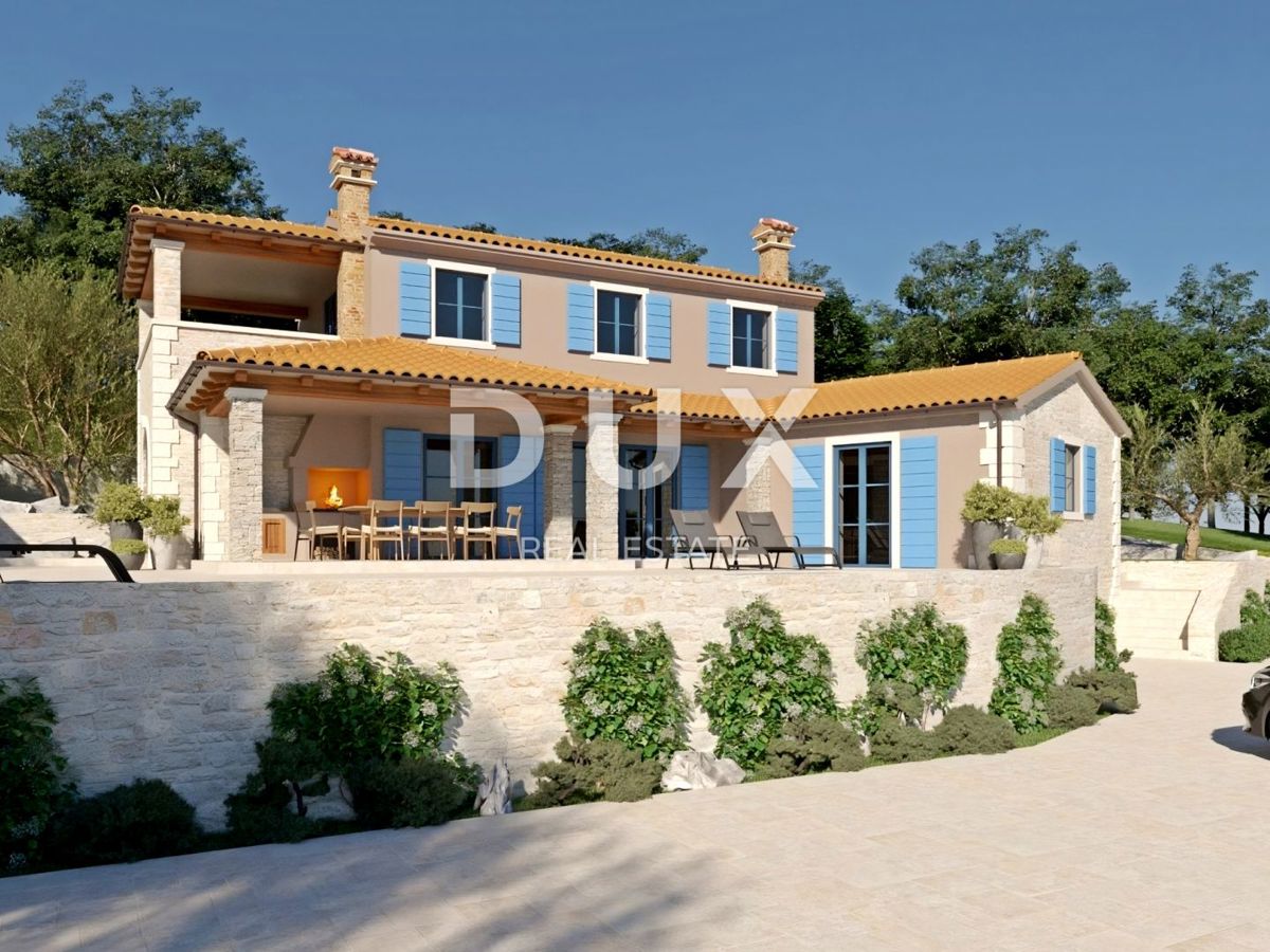 ISTRIA, VIŽINADA - Casa mediterranea con piscina e vista panoramica