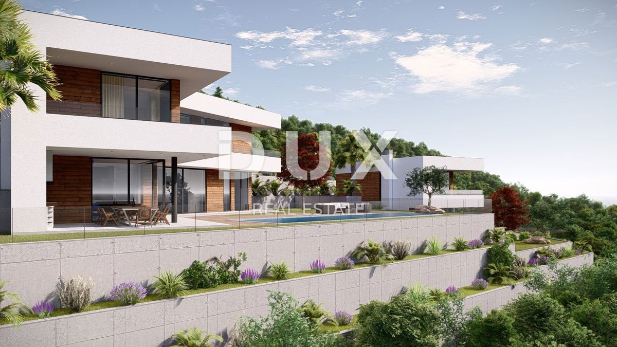 ABBAZIA, DRAGA DI MOSCHINO - terreno edificabile 960m2 CON PERMESSO DI COSTRUZIONE!! per una villa con piscina e vista mare