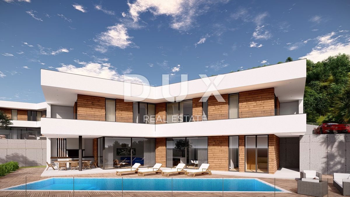 ABBAZIA, DRAGA DI MOSCHINO - terreno edificabile 960m2 CON PERMESSO DI COSTRUZIONE!! per una villa con piscina e vista mare