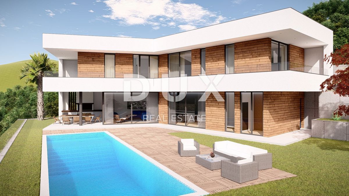 ABBAZIA, DRAGA DI MOSCHINO - terreno edificabile 960m2 CON PERMESSO DI COSTRUZIONE!! per una villa con piscina e vista mare