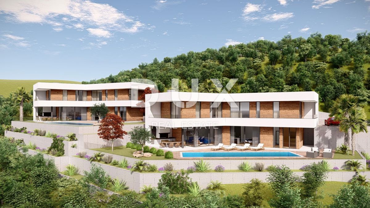 ABBAZIA, DRAGA DI MOSCHINO - terreno edificabile 960m2 CON PERMESSO DI COSTRUZIONE!! per una villa con piscina e vista mare
