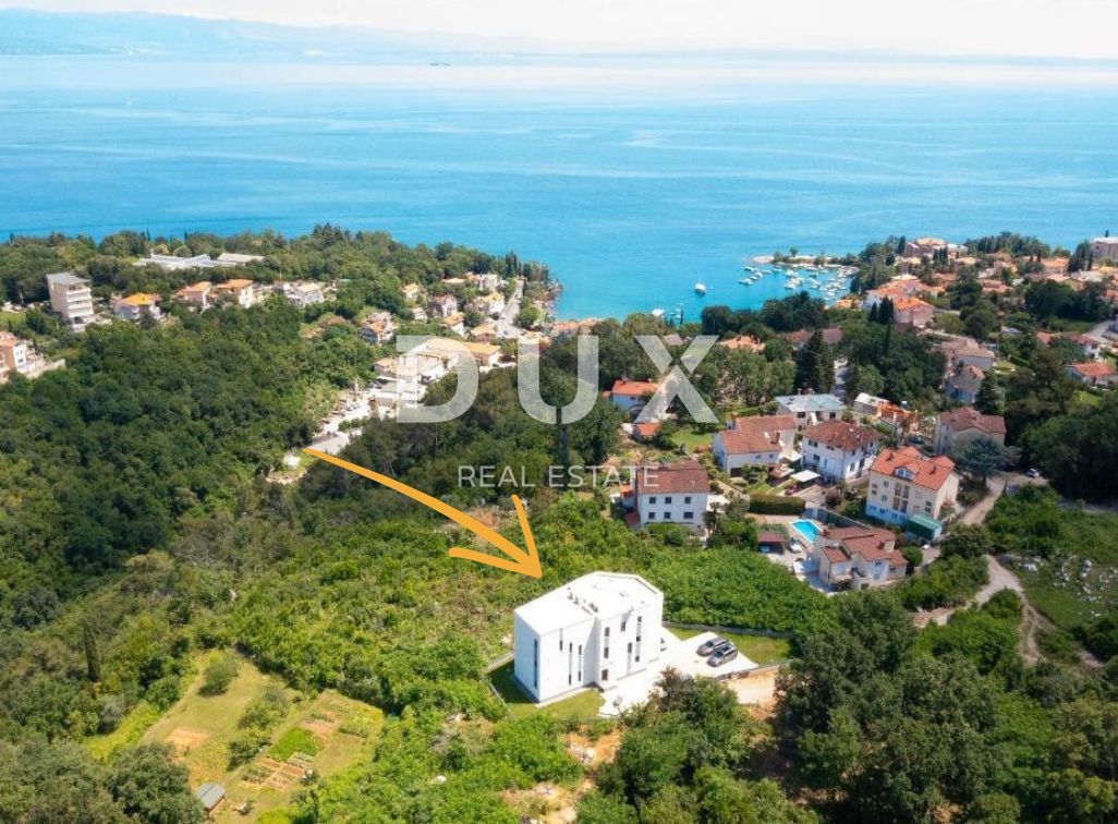 OPATIJA, IKA - lussuoso appartamento duplex in posizione tranquilla con due terrazze e vista panoramica sul mare