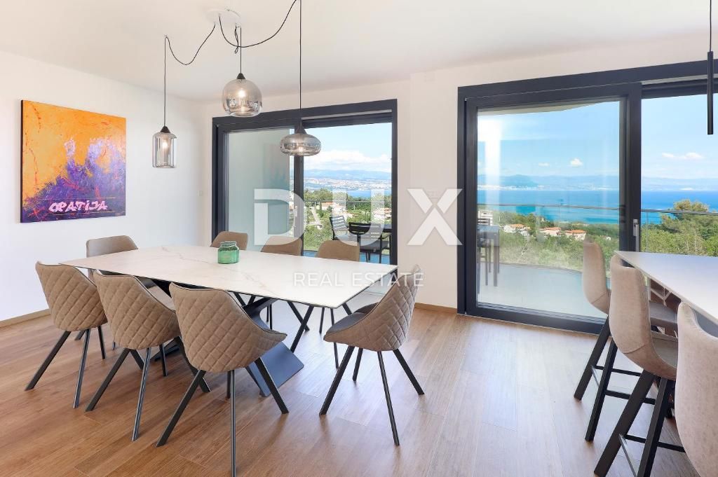 OPATIJA, IKA - lussuoso appartamento duplex in posizione tranquilla con due terrazze e vista panoramica sul mare