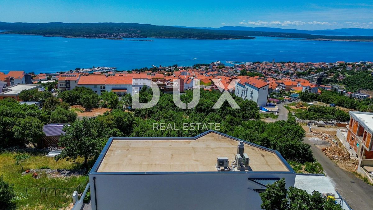 CRIKVENICA, QUARNERO - Villa moderna con piscina e vista panoramica sul mare (casa + appartamento)