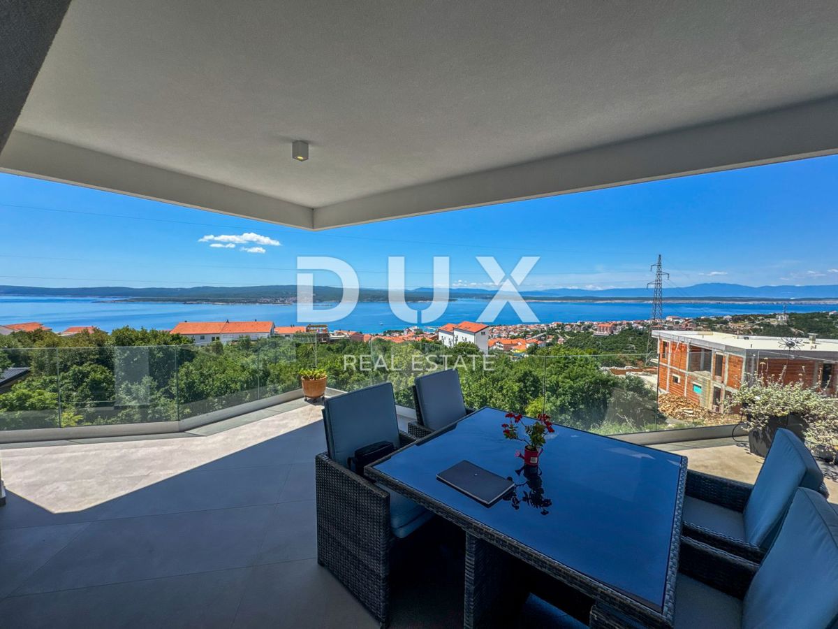 CRIKVENICA, QUARNERO - Villa moderna con piscina e vista panoramica sul mare (casa + appartamento)