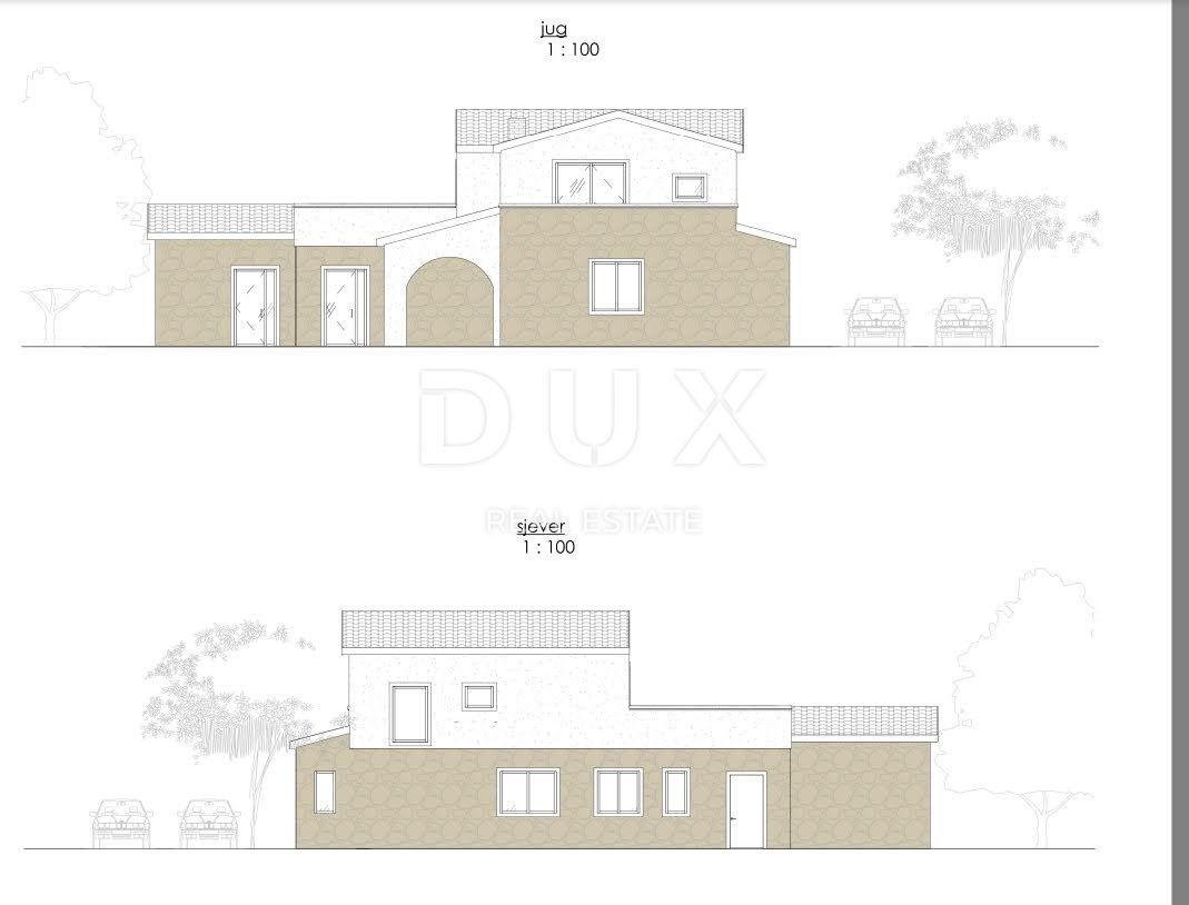 ZADAR, VRSI - Terreno edificabile con permesso per costruire una casa per le vacanze