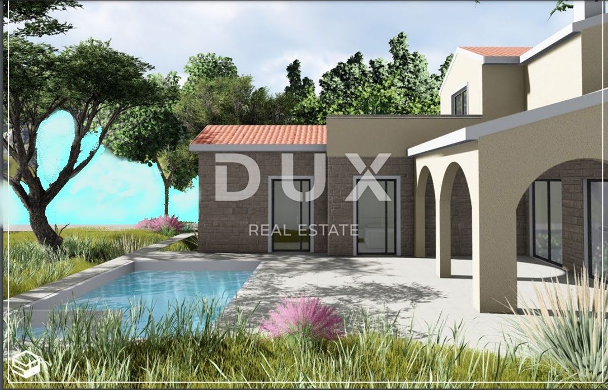 ZADAR, VRSI - Terreno edificabile con permesso per costruire una casa per le vacanze