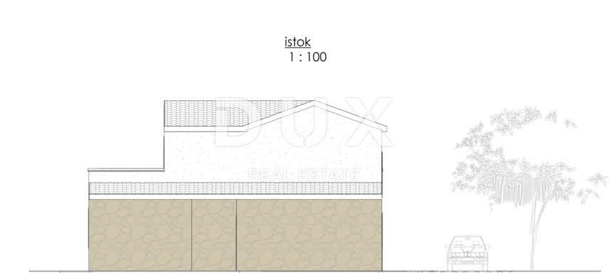 ZADAR, VRSI - Terreno edificabile con permesso per costruire una casa per le vacanze