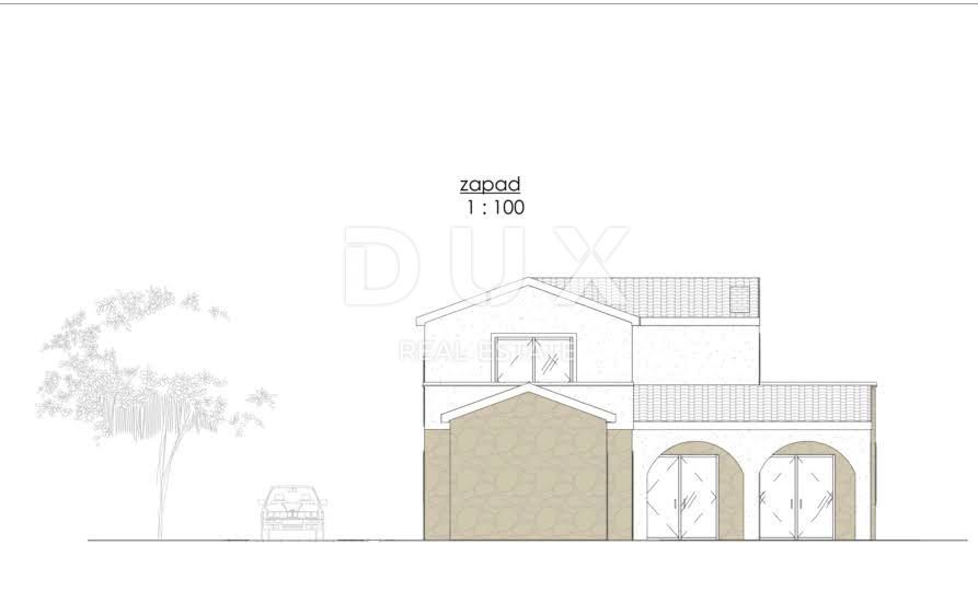 ZADAR, VRSI - Terreno edificabile con permesso per costruire una casa per le vacanze