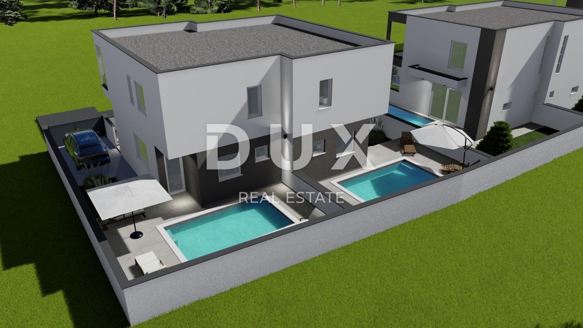 ZADAR, POLIČNIK - Bellissima villa bifamiliare con piscina in un ambiente tranquillo! A1