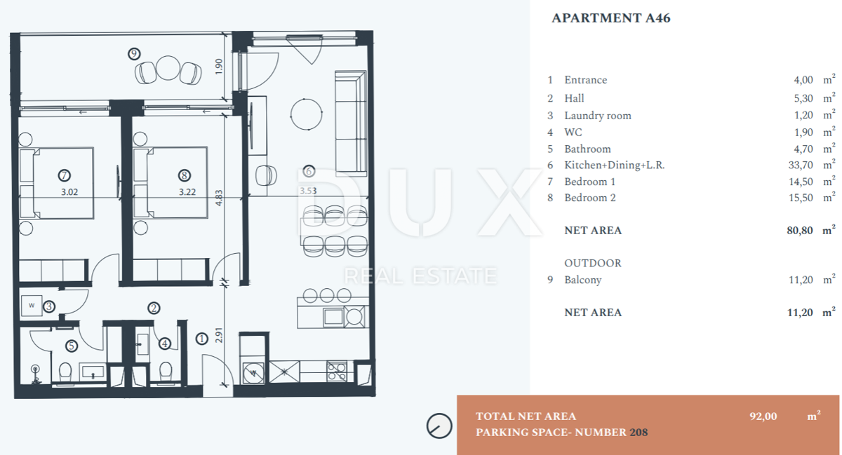 Appartamento Savudrija, Umag, 103,60m2