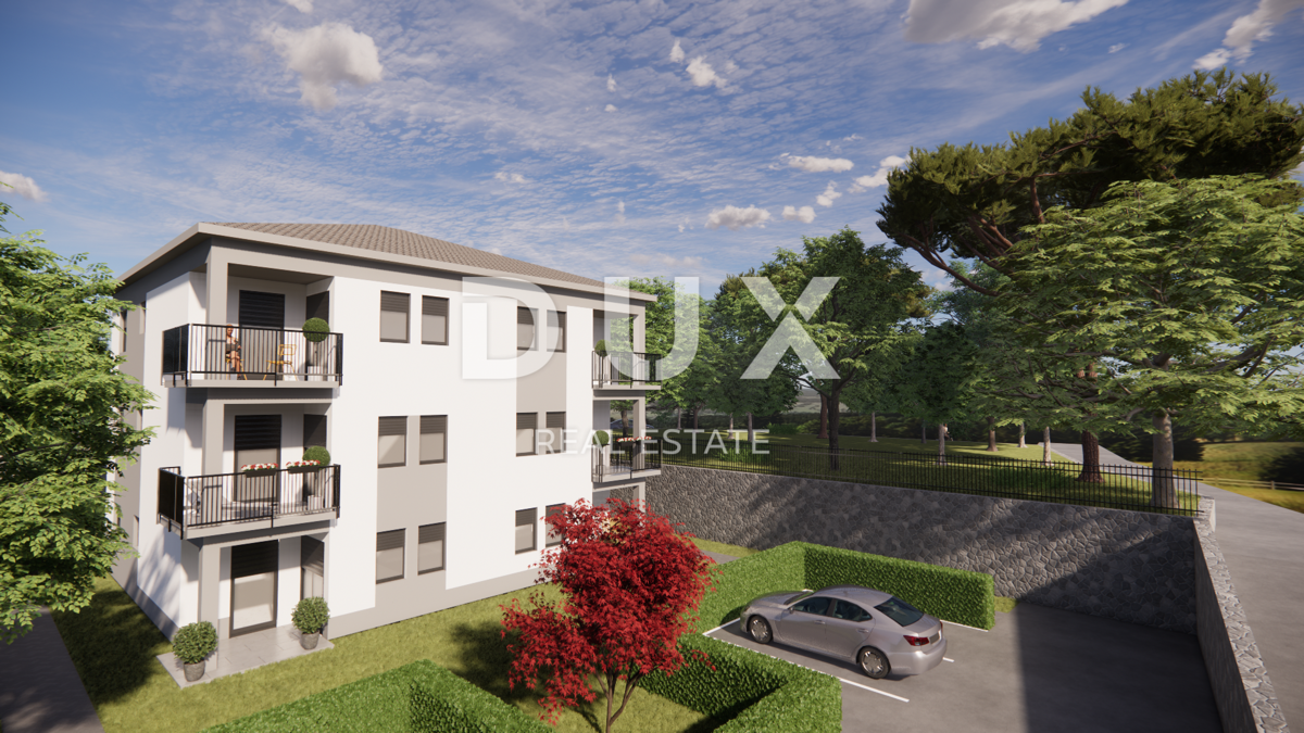 MATULJI, JUŠIĆI, JURDANI - appartamento 1° piano, 64,99m2 in un nuovo edificio DB+2S con giardino