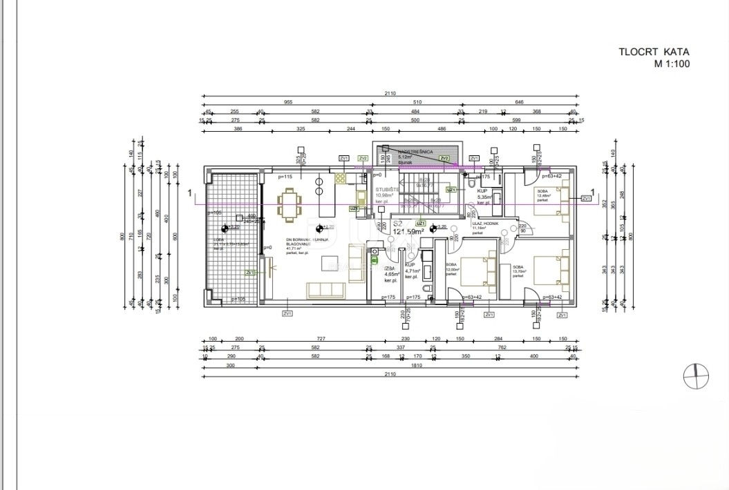 DUGO SELO - Moderno appartamento con quattro camere da letto in un nuovo edificio