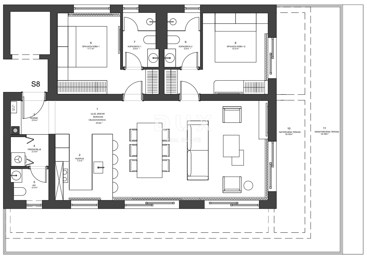 ZADAR, ZATON - Attico di lusso con ascensore a 45 metri dalla spiaggia! A8