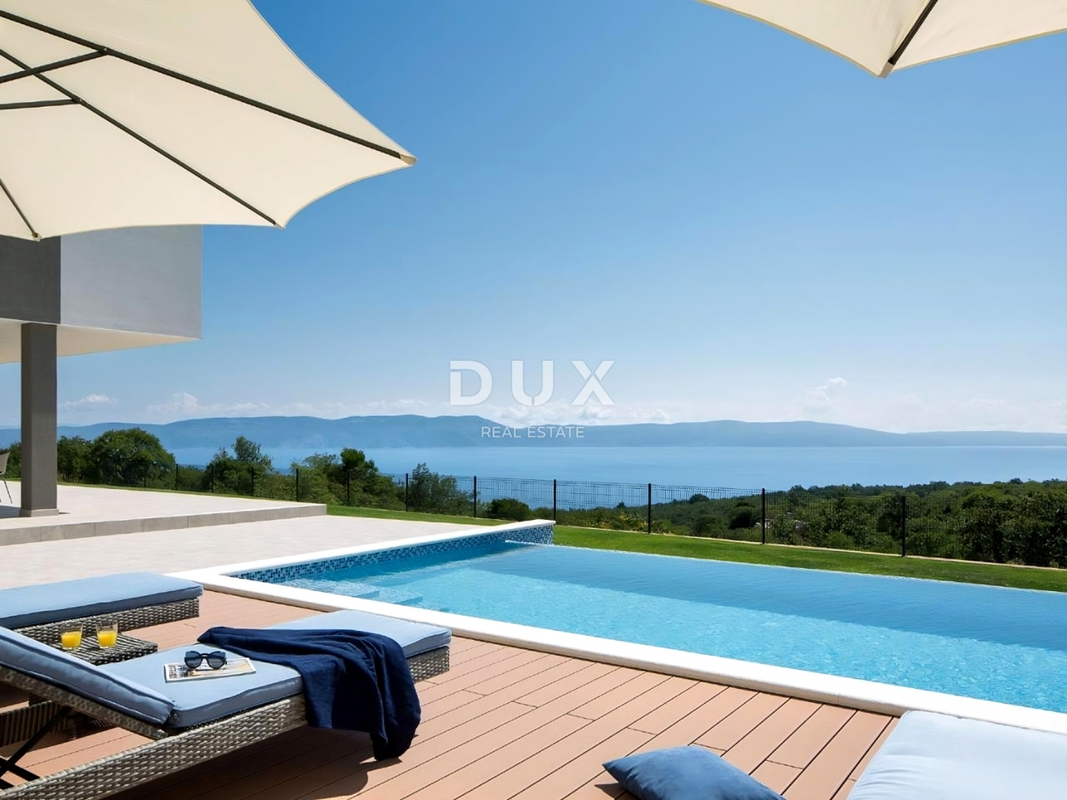 ISTRIA, RABAC - Villa moderna con vista panoramica sul mare