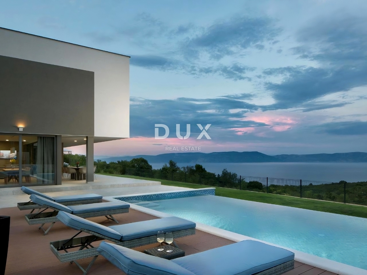 ISTRIA, RABAC - Villa moderna con vista panoramica sul mare
