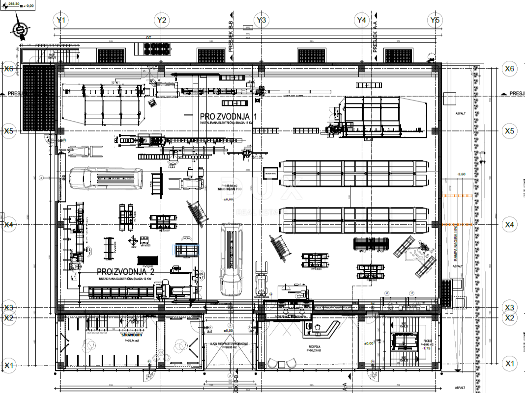 RIJEKA, KUKULJANOVO – Nuovo – Terreno di 2350 m2 nel centro della zona industriale con permesso di costruire