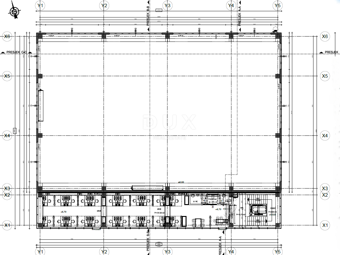 RIJEKA, KUKULJANOVO – Nuovo – Terreno di 2350 m2 nel centro della zona industriale con permesso di costruire